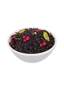 Черный чай с Брусникой и миндалем
