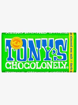 Tonys Темный шоколад с миндалем и морской солью 180 г (зеленый)