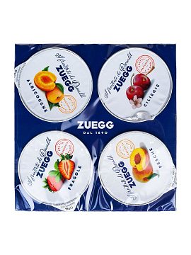 Zuegg Ассорти конфитюров (черешни, персиков, абрикосов, клубники) 25 г х 4
