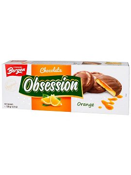 Bergen Obsession Orange Печенье с апельсином в молочном шоколаде 128 г