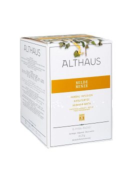 Чайный напиток Althaus Milde Minze/Нежная Мята травяной в пирамидках 15 шт