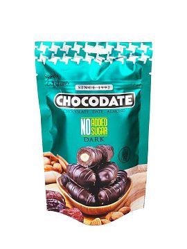 Chocodate Финики с миндалем в темном шоколаде без сахара 100 г