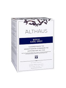 Чай Althaus Royal Earl Grey черный Роял Эрл Грей в пирамидках 15 шт