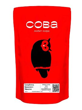 Кофе Owl в зернах Супербленд Бразилии и Эфиопии Wintertime 1 кг