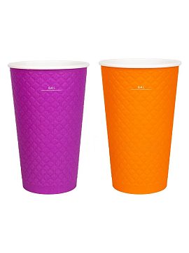 Стакан бумажный Формация Двухслойный Waffle Color 400 мл