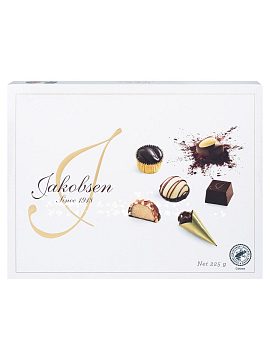 Jacobsen Praline Набор конфет в темном, горьком и молочном шоколаде с начинками  225 г