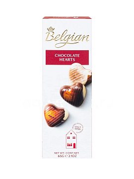 Belgian Шоколадные конфеты Сердечки 65 гр