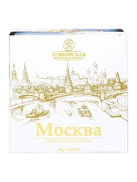 Пушкинская Шоколадная Фабрика Набор конфет "Москва" джандуйя миндаль, ганаш 115 г