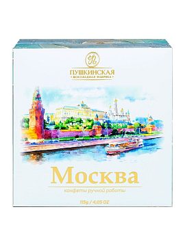 Пушкинская Шоколадная Фабрика Набор конфет "Москва" джандуйя миндаль, крокант 115 г