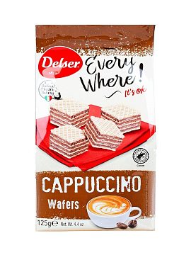 Вафли Delser Cappuccino с начинкой Капучино 125 г