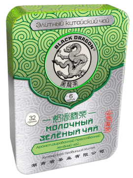 Чай Черный Дракон зеленый молочный 32 гр ж.б.