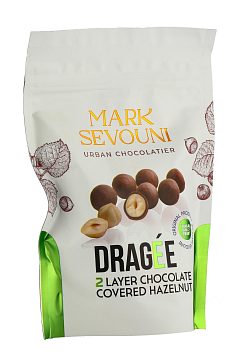Драже Mark Sevouni 2 Layer Chocolate Covered Almonds  Жареный Миндаль с молочным шоколадом и 72% горьким 150 г