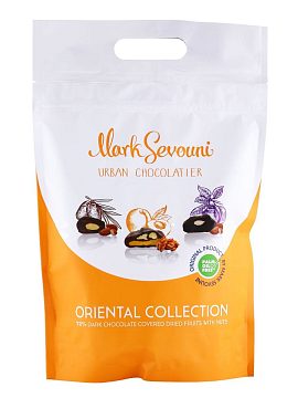 Конфеты Ассорти Mark Sevouni Oriental Collection сухофруктов с грецким орехом и миндалём в шоколаде  400 г