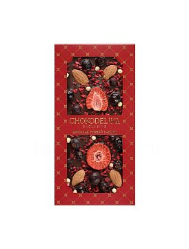 Chokodelika Шоколад с украшением Миндаль, смородина, малина 100 гр