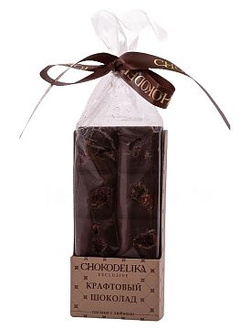 Chokodelika Шоколад темный "Крафтовый микс с клюквой" 50 г