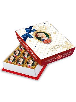 Reber Mozart - Подарочный набор шоколадных конфет в новогодней упаковке 240 г