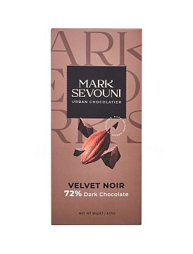 Шоколад Mark Sevouni 72% Cacao Марк Севуни 72% какао, плитка горького шоколада, 90 г
