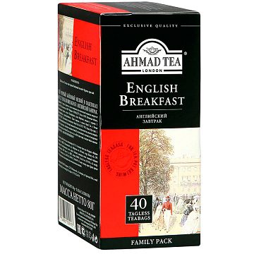 Чай Ahmad Tea English Breakfast черный (40 пакетиков)