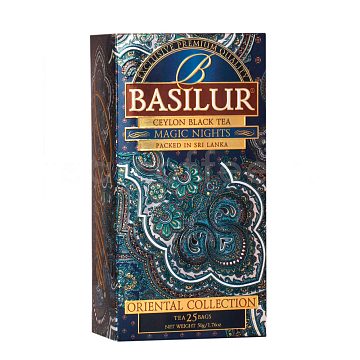Чай Basilur Восточная Волшебные Ночи черный в пакетиках 25 шт