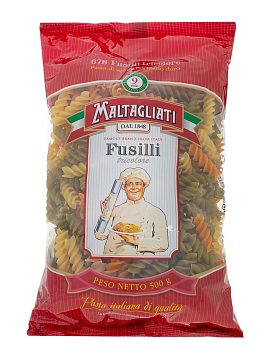 Maltagliati №678 Fusilli tricolore (Триколор спираль) 500 гр