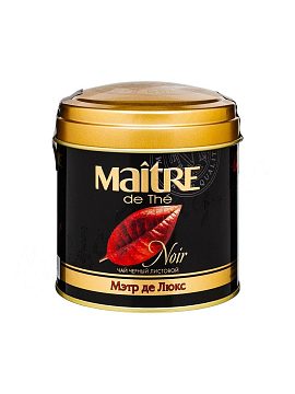 Чай Maitre Мэтр де Люкс черный 100 гр в ж.б.