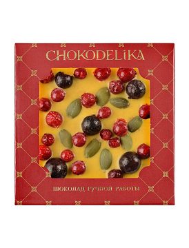 Chokodelika Шоколад белый "Облепиха и брусника" 35г