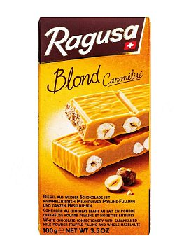 Ragusa Blond Белый шоколад с трюфельной начинкой и целыми орехами 100 гр