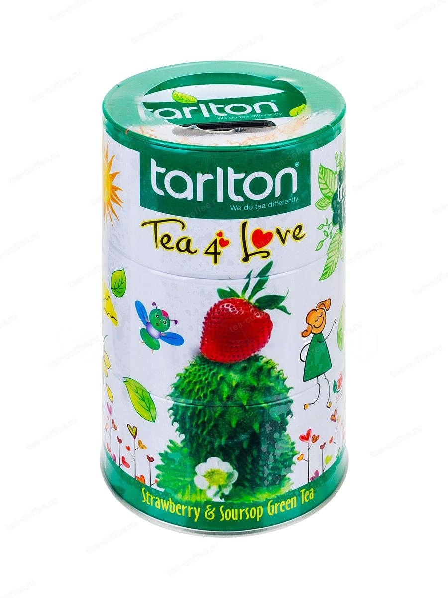 Чай Tarlton Любовь зеленый 100 гр ж.б. (с копилкой)
