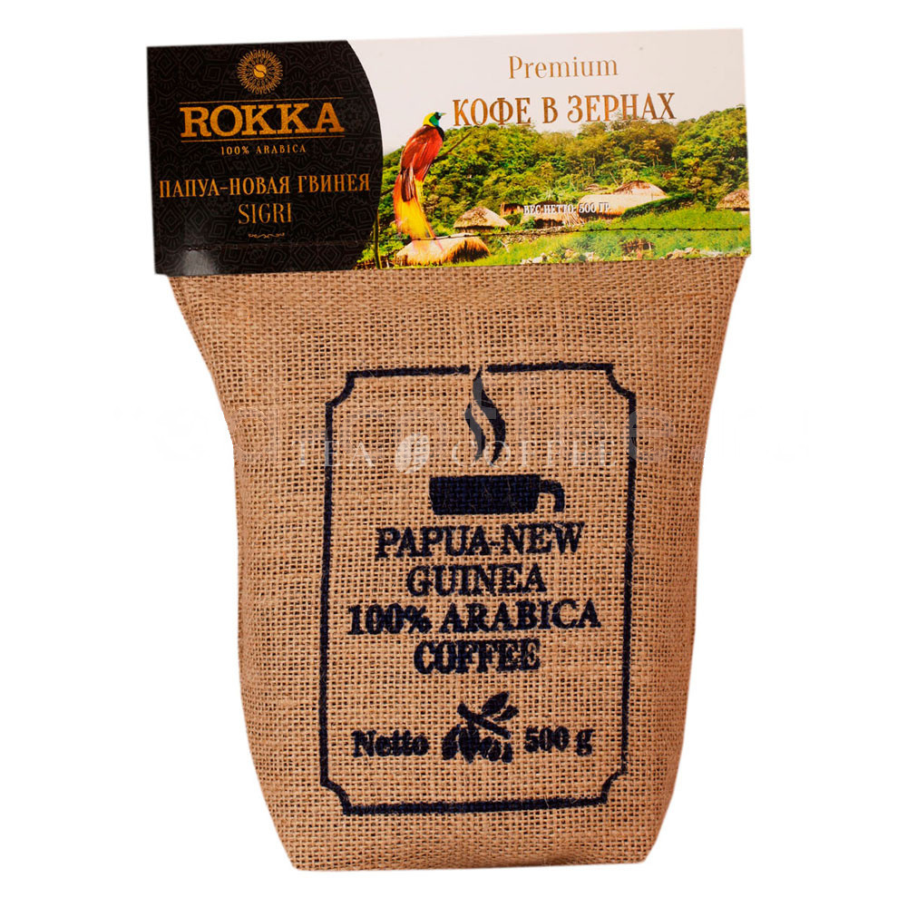 Кофе Rokka в зернах Папуа-Новая Гвинея 500 гр