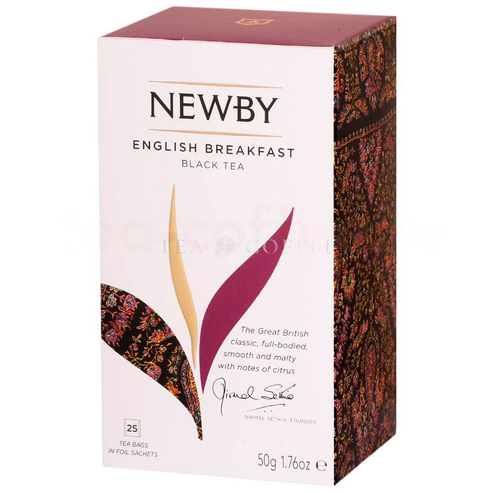 Чай Newby English Breakfast черный в пакетиках 25 шт