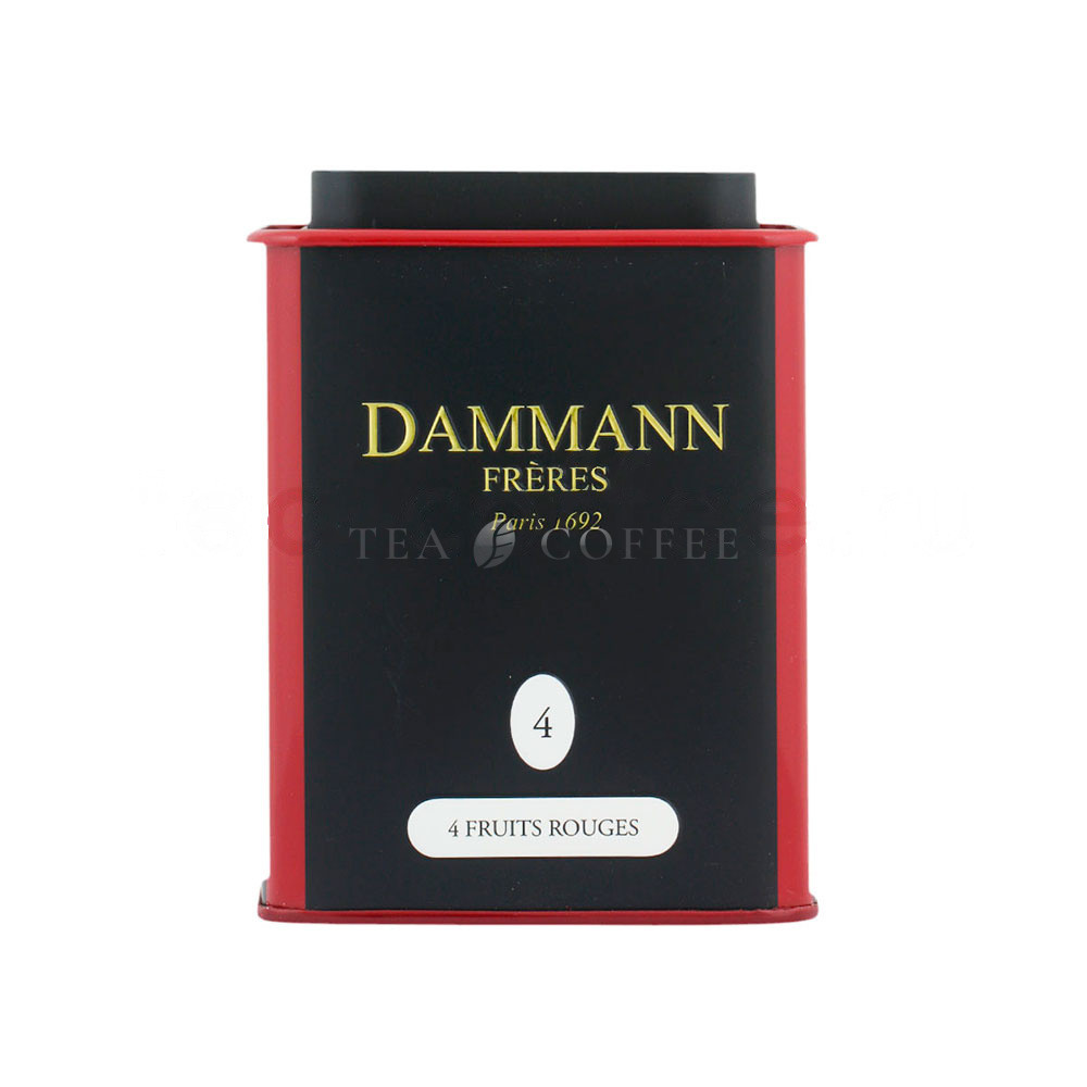 Чай Dammann 4 красных фрукта черный 100 гр ж.б.