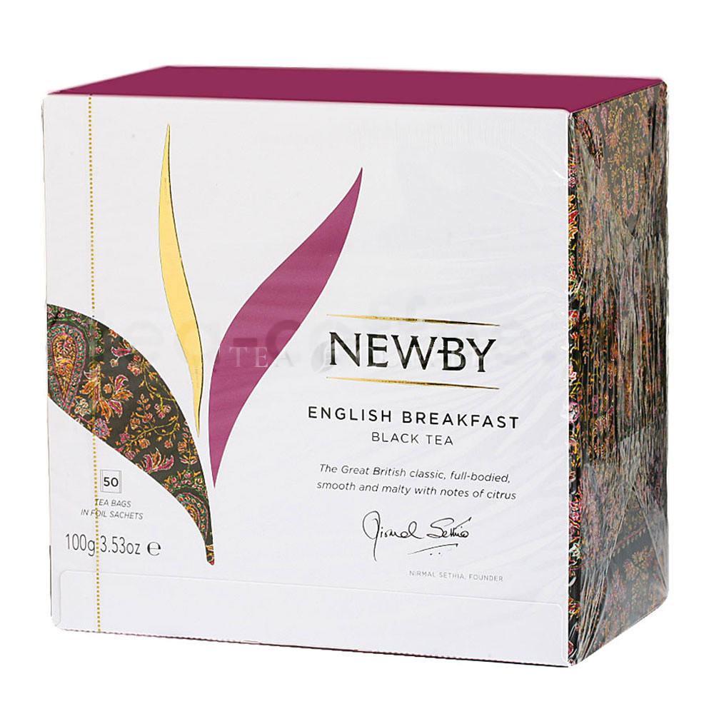 Чай Newby English Breakfast черный в пакетиках 50 шт