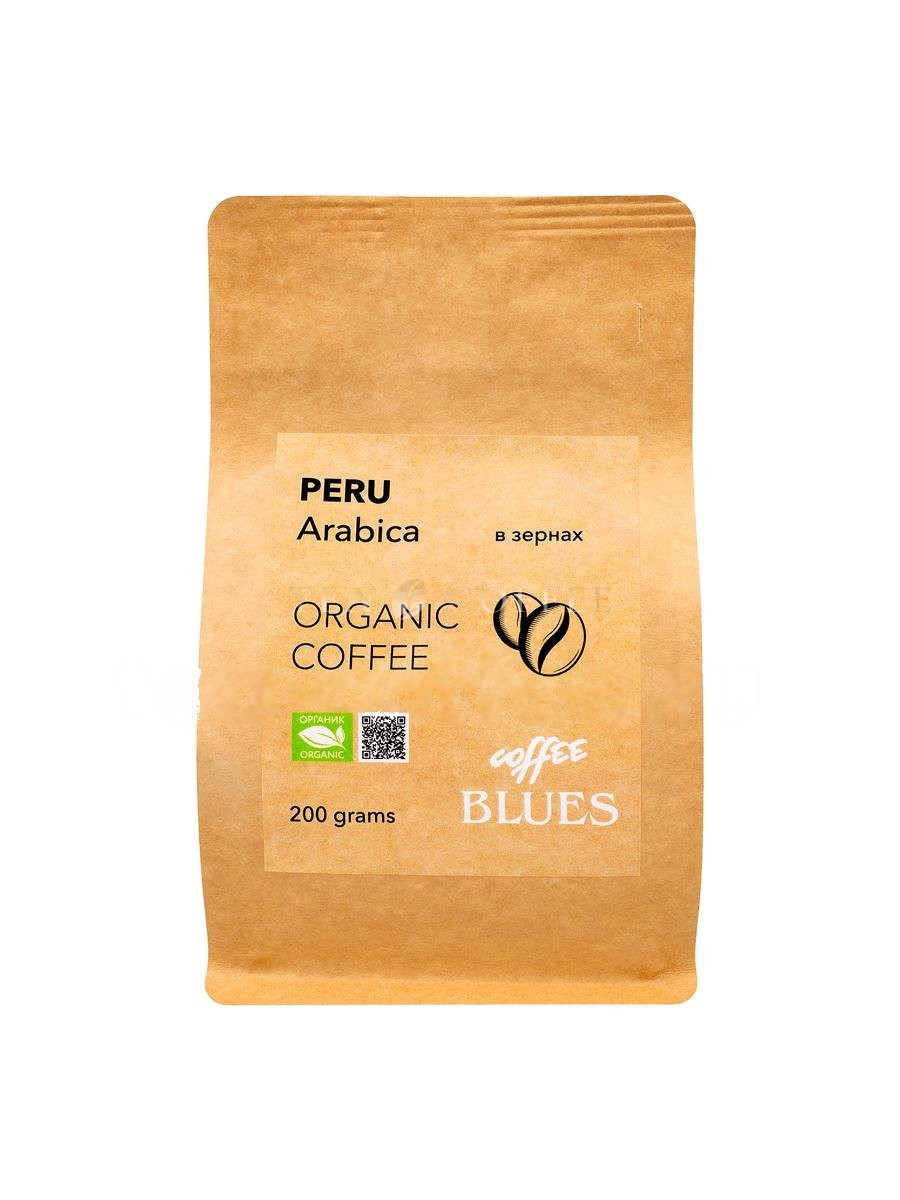 Кофе Блюз Peru Organic Craft в зернах 200 гр (Крафт пакет)