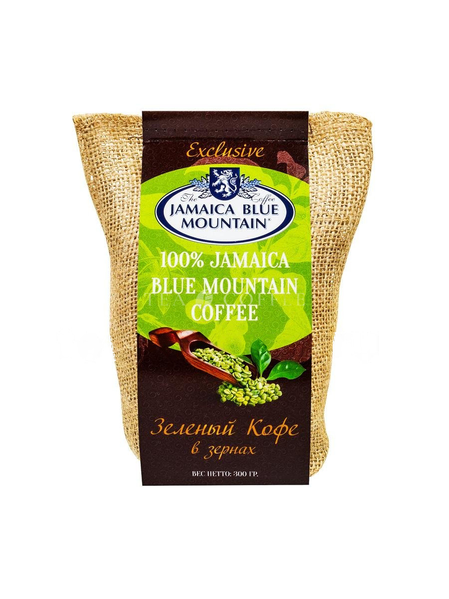 Кофе Jamaica Bue Mountain в зернах зеленый 300 гр