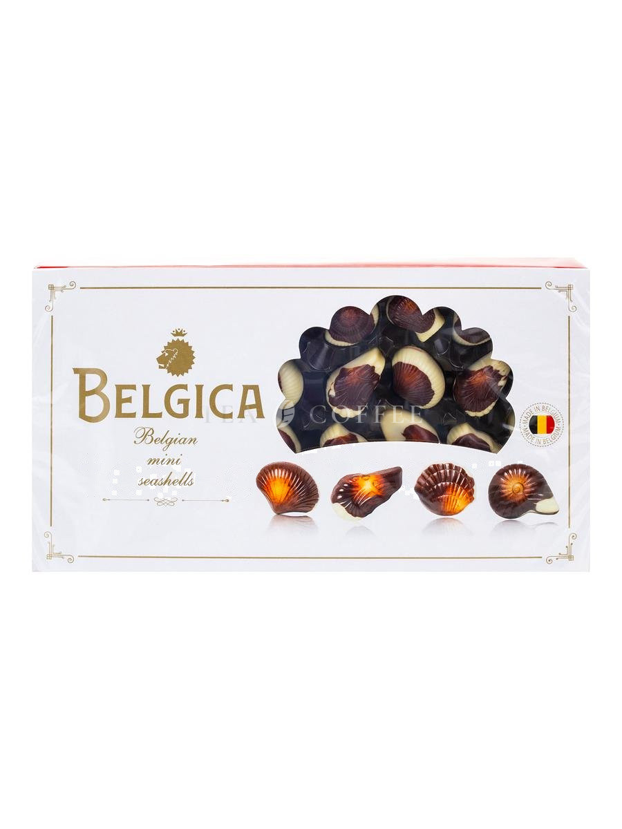 Конфеты шоколадные Belgica Mini Seashells с ореховым пралине 250 гр