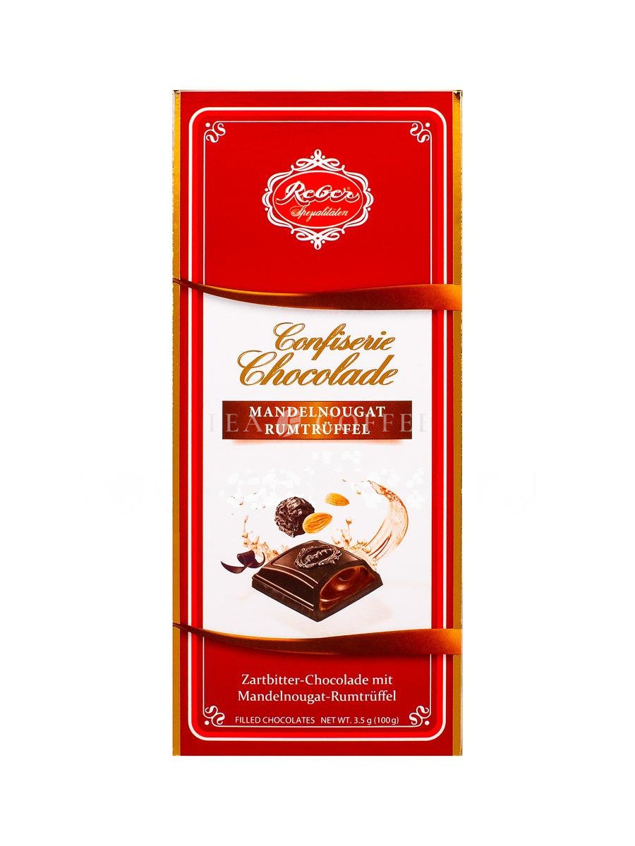 Reber Almond Praline-Rum Truffle Горький шоколад с начинкой 100 гр