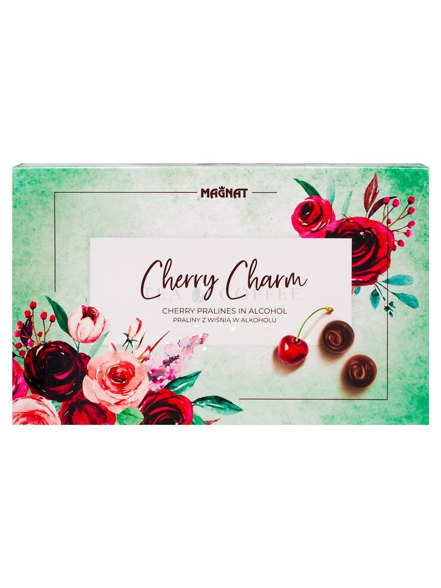 Набор конфет Magnat Cherry Charm пралине из темного шоколада с вишнёвым ликером 145 гр