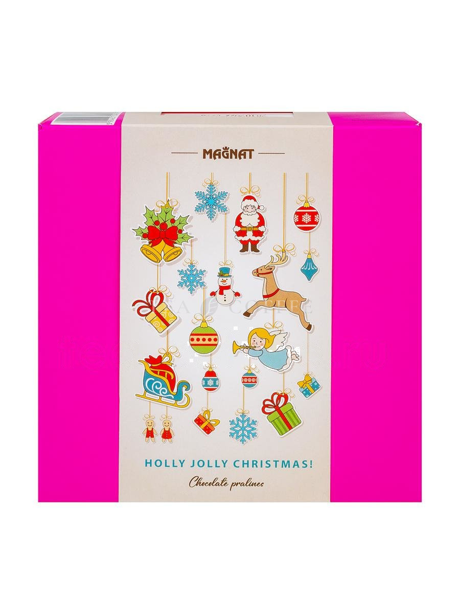 Magnat Christmas Choco and Fruit Конфеты пралине из молочного шоколада с малиновой начинкой 180 гр