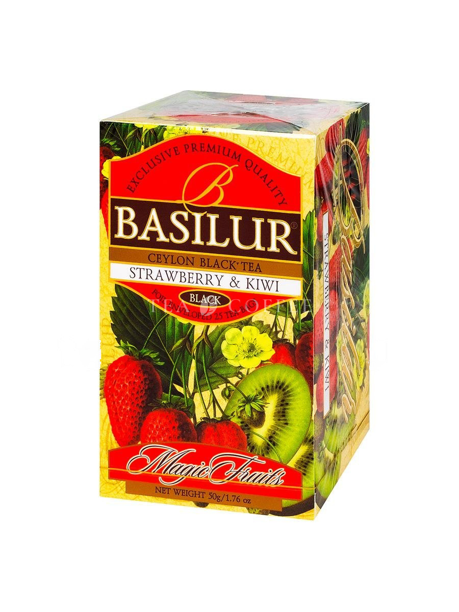 Basilur Волш фрукты Клубника киви Конверт, 25 шт