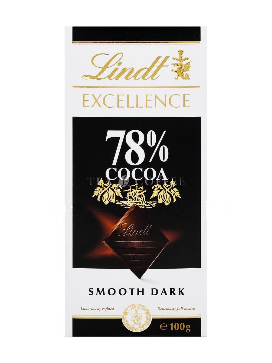 Плитка Lindt Excellence шоколад Горький 78% какао 100 г (105165)