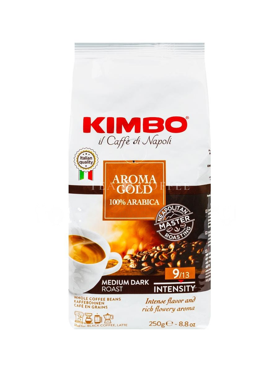 Кофе Kimbo в зернах Aroma Gold Arabica 250 гр