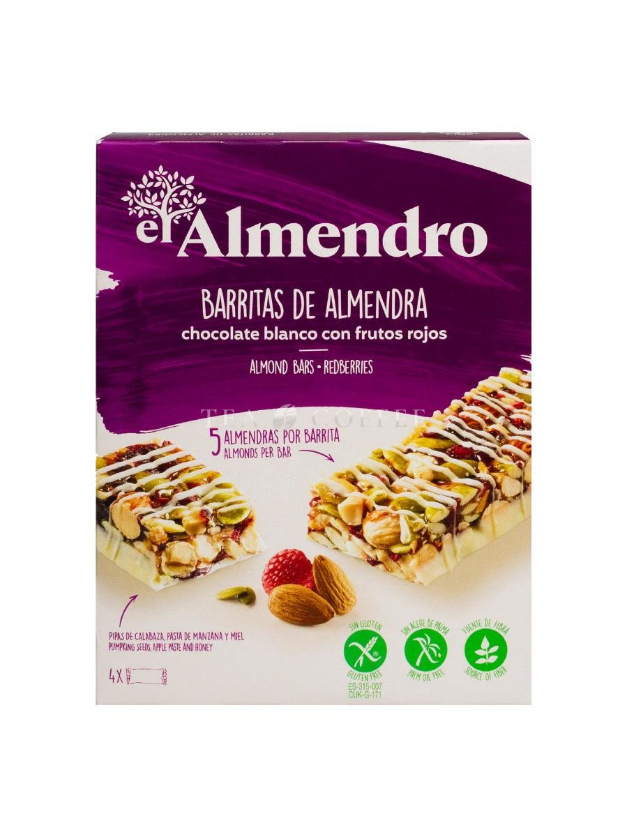 El Almendro Ореховый батончик из миндаля, фундука с белым шоколадом и красными ягодами 100 г