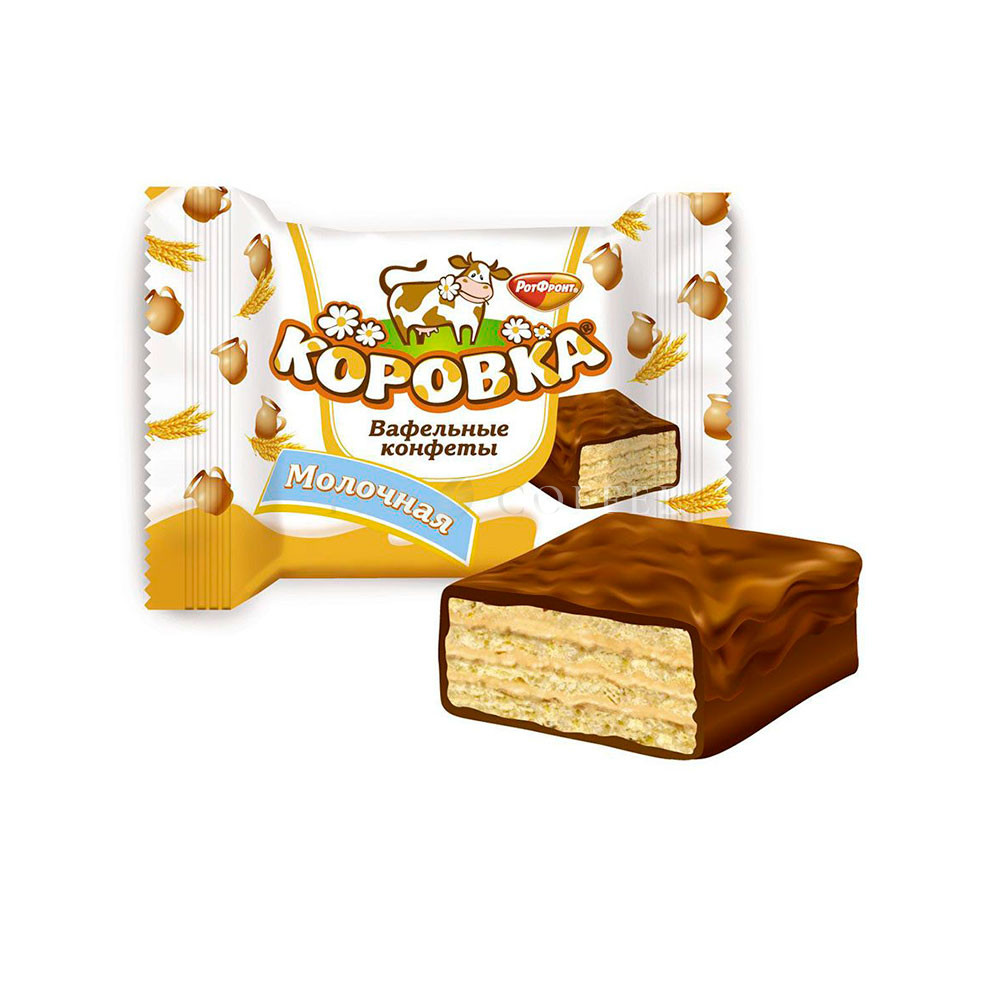 Конфеты Рот Фронт вафельные Коровка Молочная