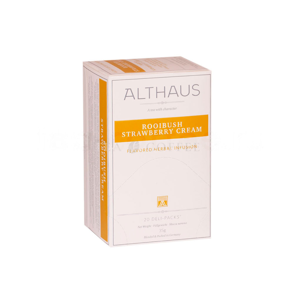 Чайный напиток Althaus Rooibos Strawberry Cream травяной 20 пак