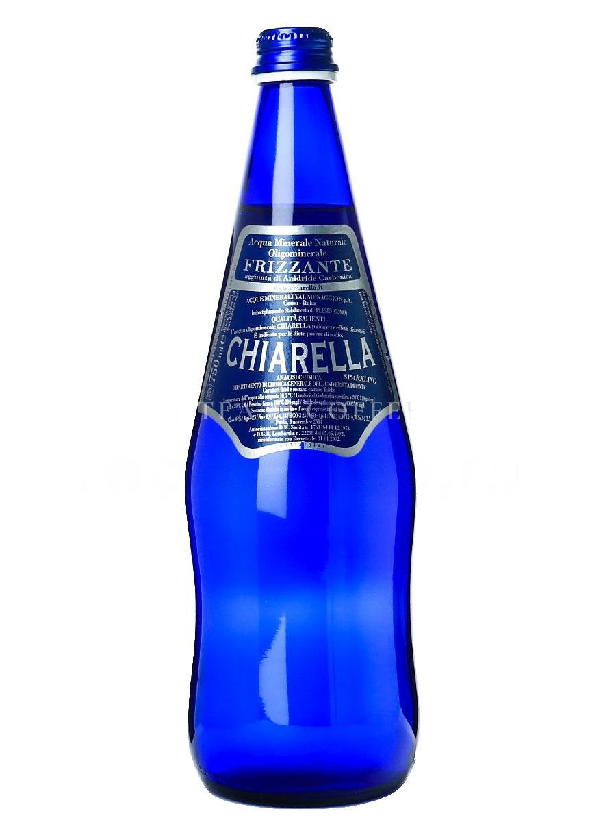 Chiarella Вода газированная, стекло 1 л (синяя)