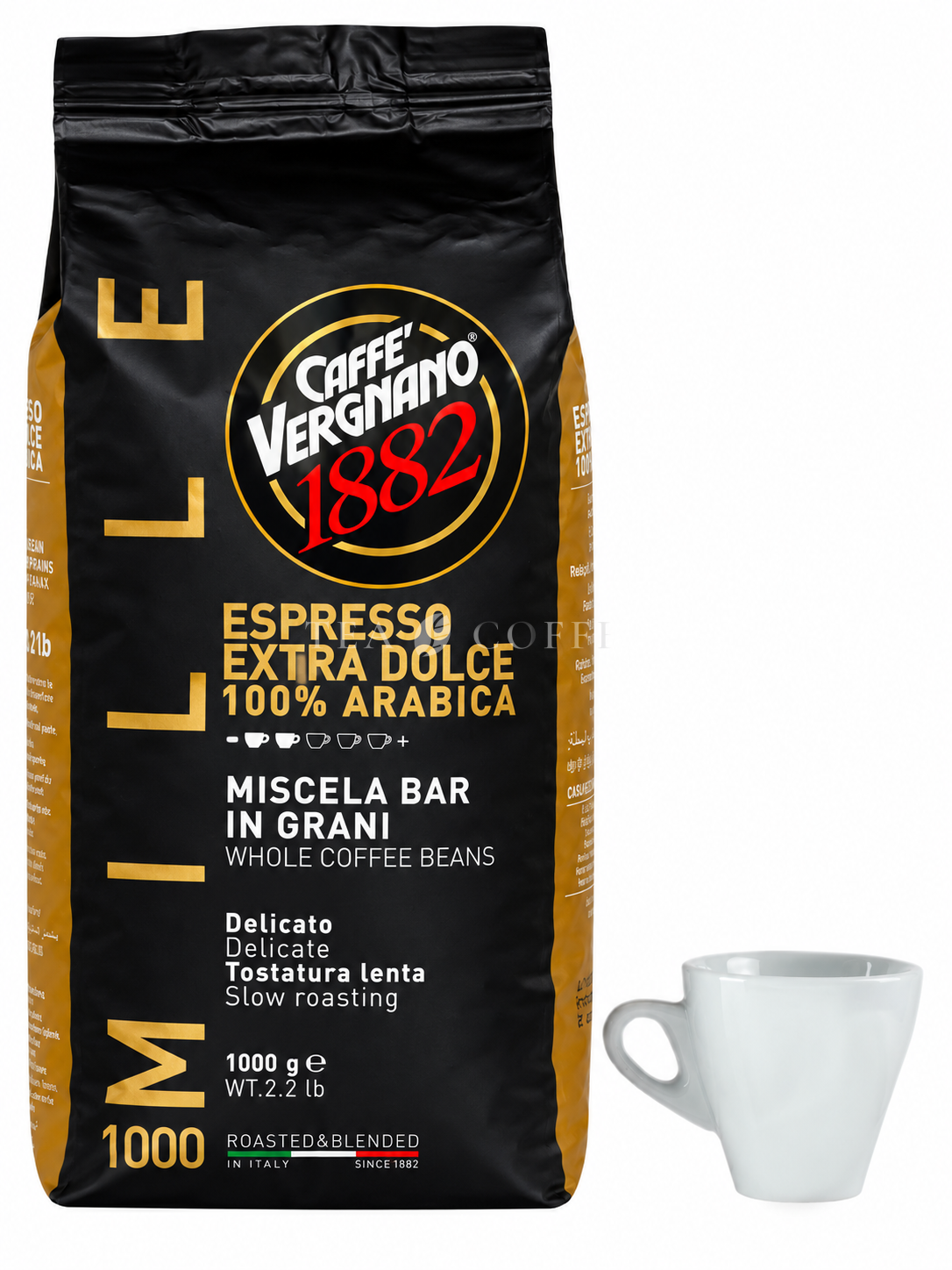Кофе Vergnano в зернах Extra Dolce 1кг